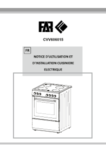 Mode d’emploi FAR CVV606015 Cuisinière