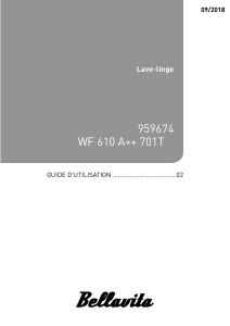 Mode d’emploi Bellavita WF 610 A++ 701T Lave-linge