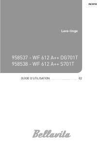 Mode d’emploi Bellavita WF 612 A++ DG701T Lave-linge