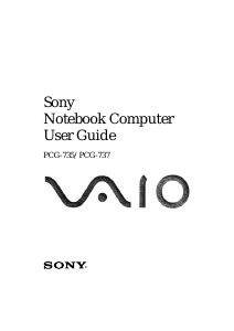 Bruksanvisning Sony Vaio PCG-737 Bärbar dator