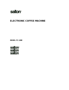 Bruksanvisning Salton FC120E Kaffebryggare