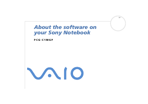 Bruksanvisning Sony Vaio PCG-C1MGP Bärbar dator