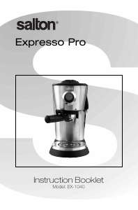 Bruksanvisning Salton EX1040 Expresso Pro Espressomaskin