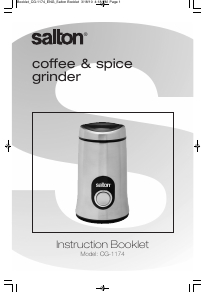 Bruksanvisning Salton CG1174 Kaffekvarn