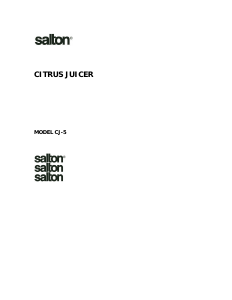 Handleiding Salton CJ5 Citruspers