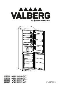 Mode d’emploi Valberg VAL CB 318 A+ VVT Réfrigérateur combiné