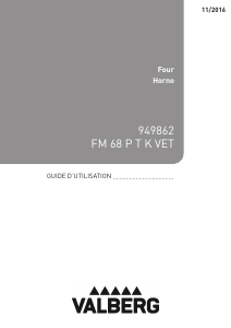 Mode d’emploi Valberg FM 68 PT KVET Four