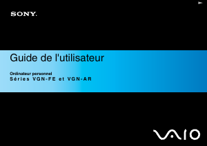 Mode d’emploi Sony Vaio VGN-FE39VP Ordinateur portable