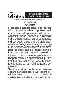 Manual Ardes AR5M50 Humidifier