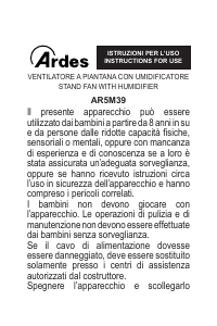 Manual Ardes AR5M39 Humidifier