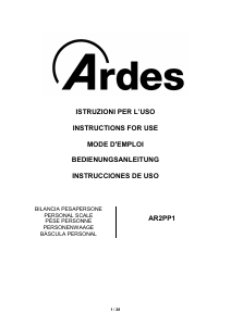 Handleiding Ardes AR2PP1 Weegschaal