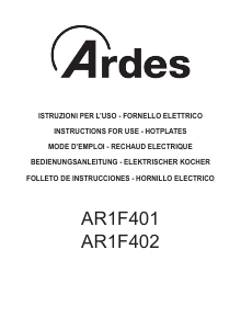 Manual Ardes AR1F401 Hob
