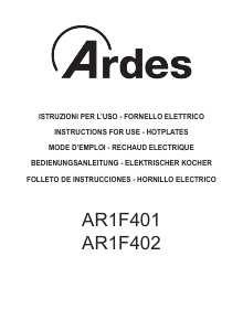 Handleiding Ardes AR1F401 Kookplaat