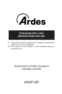Manuale Ardes AR4P12R Termoventilatore