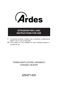 Manuale Ardes AR4P14W Termoventilatore