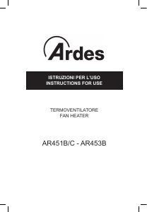 Manuale Ardes AR453B Termoventilatore