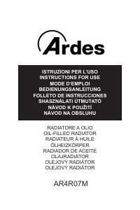 Manuale Ardes AR4R07M Termoventilatore