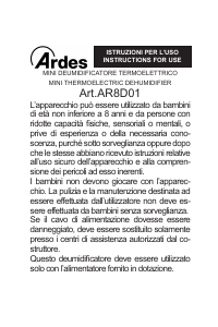 Manuale Ardes AR8D01 Deumidificatore