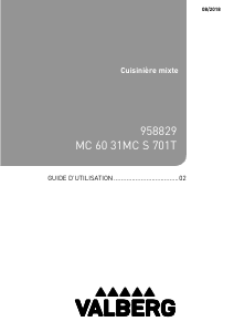 Mode d’emploi Valberg MC6031MCS701T Cuisinière