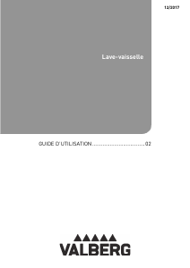 Mode d’emploi Valberg 15S39A+++ X701T Lave-vaisselle