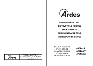 Manual Ardes AR1PA1/V Kitchen Scale