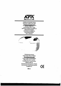 Handleiding AFK BM-3 Broodbakmachine