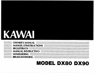 Bruksanvisning Kawai DX80 Orgel