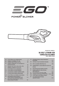 Manual EGO LB4800E Soprador de folhas