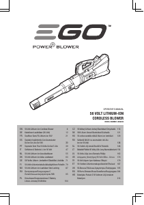 Manuale EGO LBX6000 Soffiatore