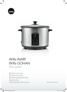 Käyttöohje Wilfa RC-5S Riisikeitin