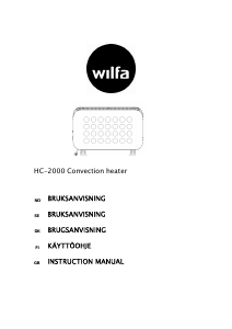 Bruksanvisning Wilfa HC-2000W Värmefläkt