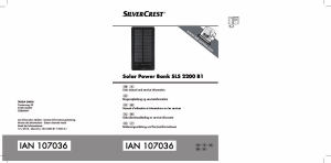 Mode d’emploi SilverCrest SLS 2200 B1 Chargeur portable