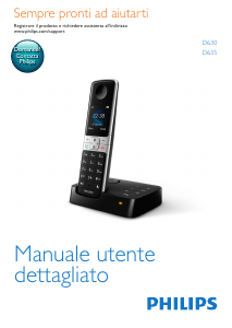 Manuale Philips D6351W Telefono senza fili