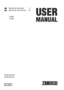 Manual de uso Zanussi ZCG51001WA Cocina