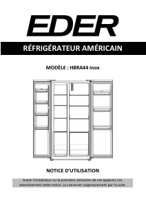 Mode d’emploi Eder H8RA44 Réfrigérateur combiné