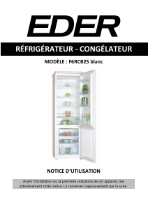 Mode d’emploi Eder F6RCB25 Réfrigérateur combiné