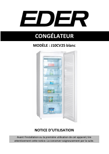 Mode d’emploi Eder J10CV25 Congélateur