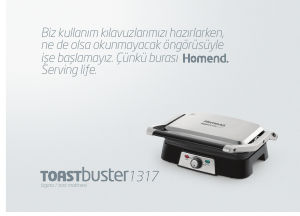 Kullanım kılavuzu Homend Toastbuster 1317 Izgara tost makinesi