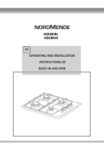 Bruksanvisning Nordmende HGE603IX Häll