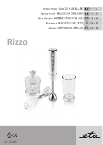 Bruksanvisning Eta Rizzo 3057 90000 Stavmixer