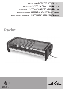 Manual Eta Raclet 4162 90000 Raclette Grill