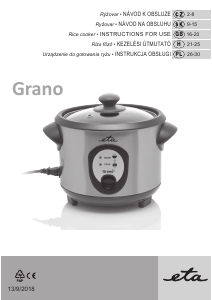 Manuál Eta Grano 213990000 Rýžovar