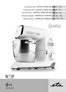 Manuál Eta Gratus Kalibro 0038 90010 Stolní mixér