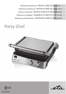 Handleiding Eta Party Chef 5155 90000 Contactgrill