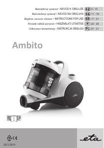 Használati útmutató Eta Ambito 0516 90000 Porszívó