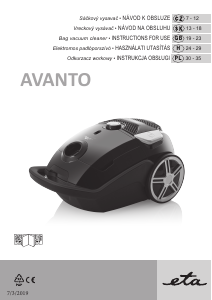 Instrukcja Eta Avanto 3519 90000 Odkurzacz
