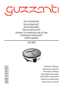 Manual Guzzanti GZ 605 Crepe Maker