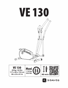 Mode d’emploi Domyos VE 130 Vélo elliptique