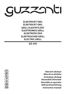 Bruksanvisning Guzzanti GZ 345 Utegrill