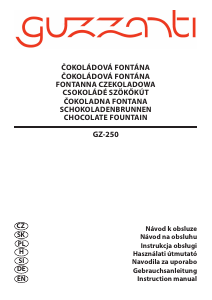 Manual Guzzanti GZ 250 Chocolate Fountain